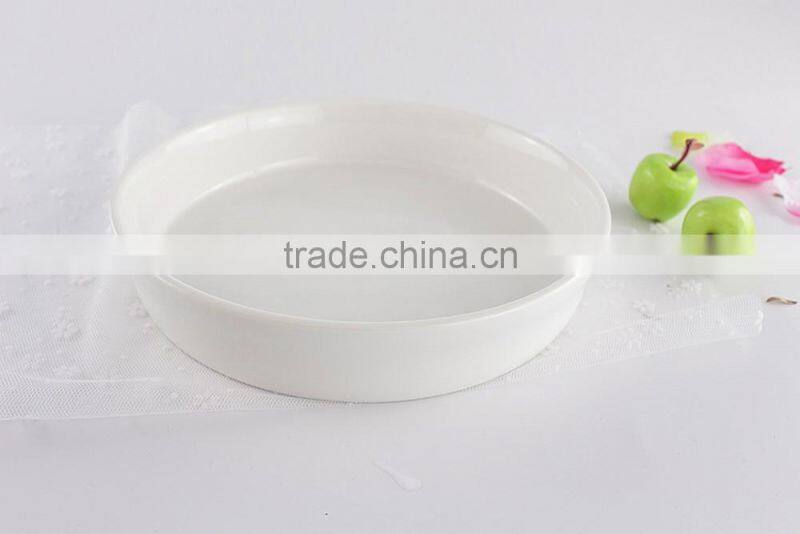 Hospitality hotel supply round eco-friendly porcelain plates bakeware
