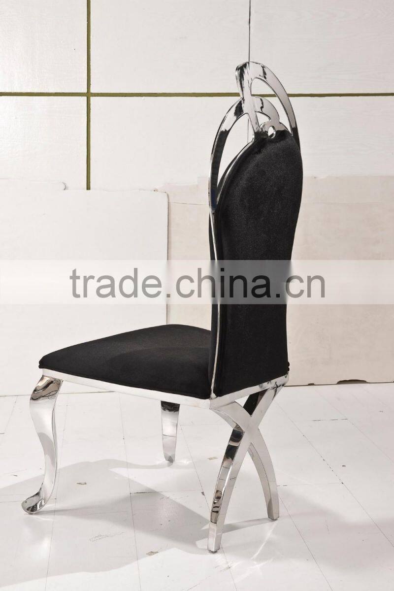 Special model customize dining chair stainless steel leg