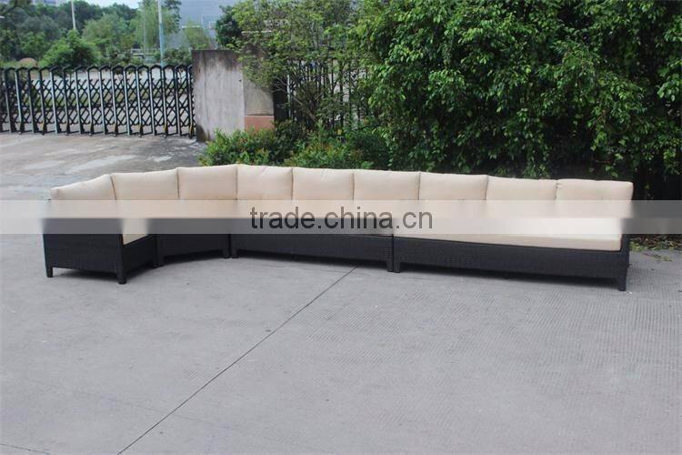 Rattan sectional couch living room sofa
