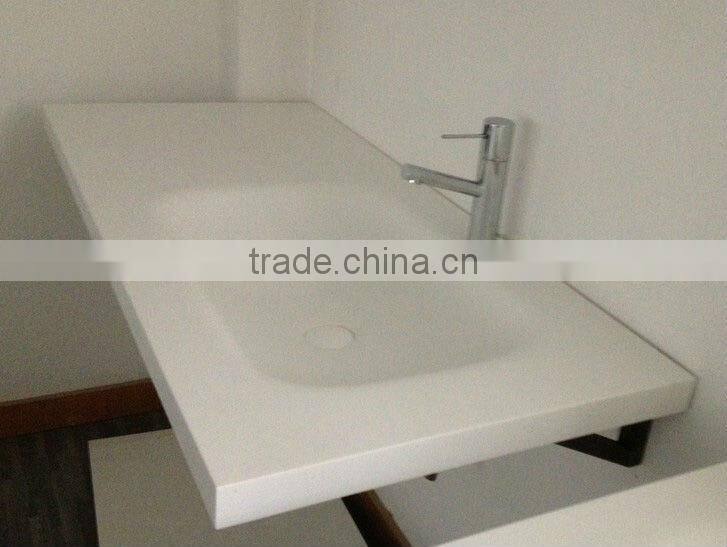 New design 2016 corian wall hung wash hand basin