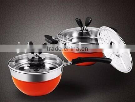 6pcs induction based stainless steel cookware set