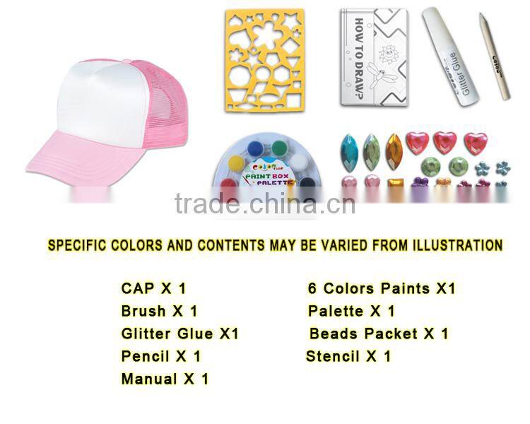 hot sale Diy creative drawing and Painting cap for kids