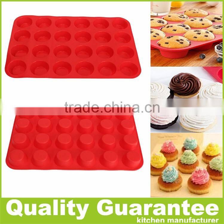 24 holes mini round silicone Muffin Pan easy cake mold microwave oven cake pan cookie pan