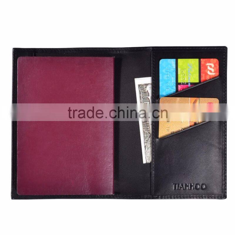 Wholesale Custom Passport Cover Holder Genuine Leather Rfid Passport Holder
