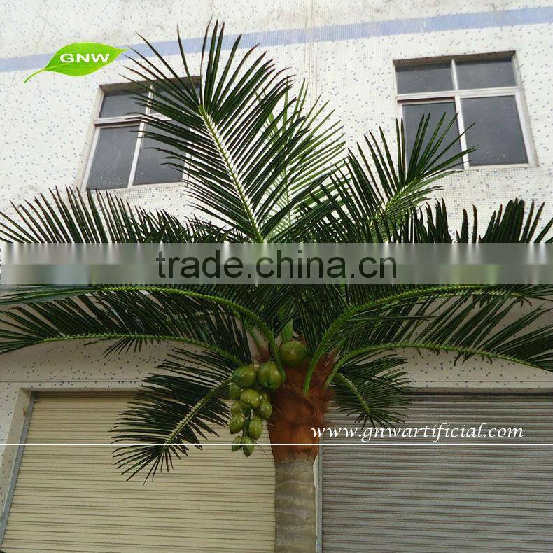 GNW 12ft High artificial plastic all kinds of outdoor palm trees plants for Park Landscaping Decoration