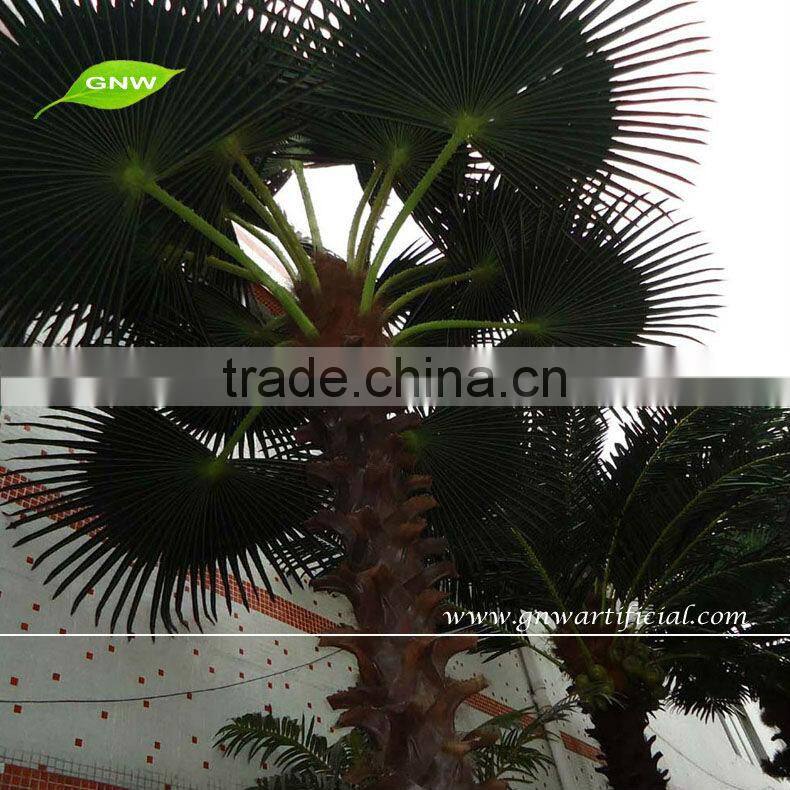 APM018 GNW 15ft decorative artificial palm tree, palm tree leaves for indoor shopping mall decoration