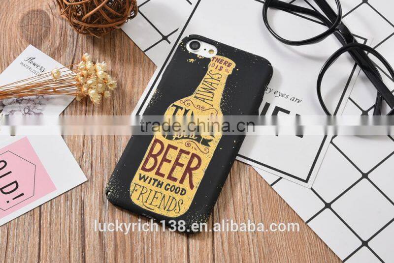 2017 new customized cool boy brushed luminous PC phone case for iPhone 6G/7G