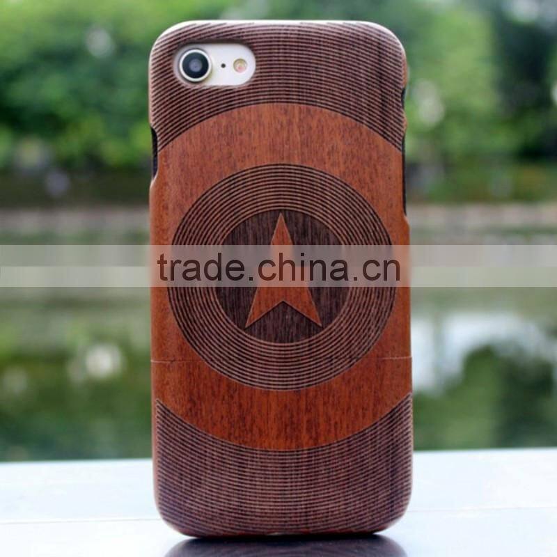 Classical Chinese walnut/bamboo/rosewood/cherry/maya cartoon cell phone case for Iphone