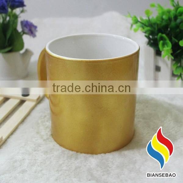 Electroplating Gold ceramic coffee mugs