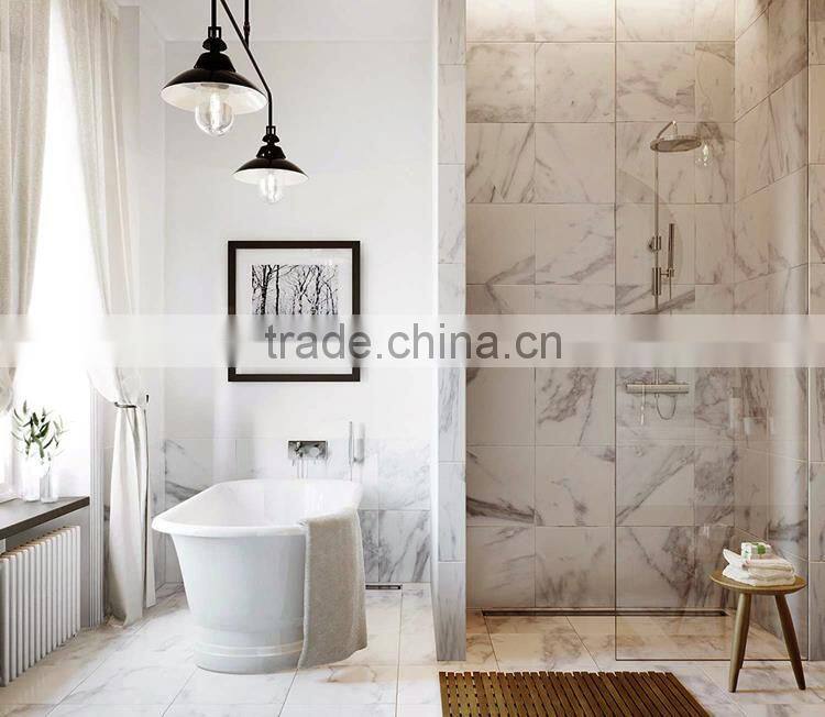 Export heat resistance natural stone cheap guangxi white marble tile