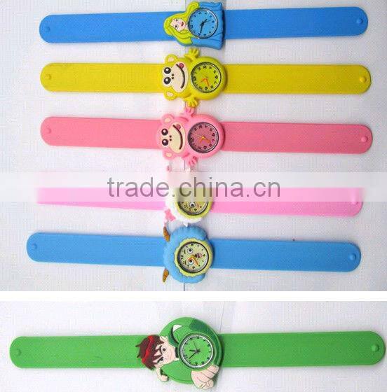 Lovely silicone child watch/hot sell/high-quality and promotinal silicone children slap watch