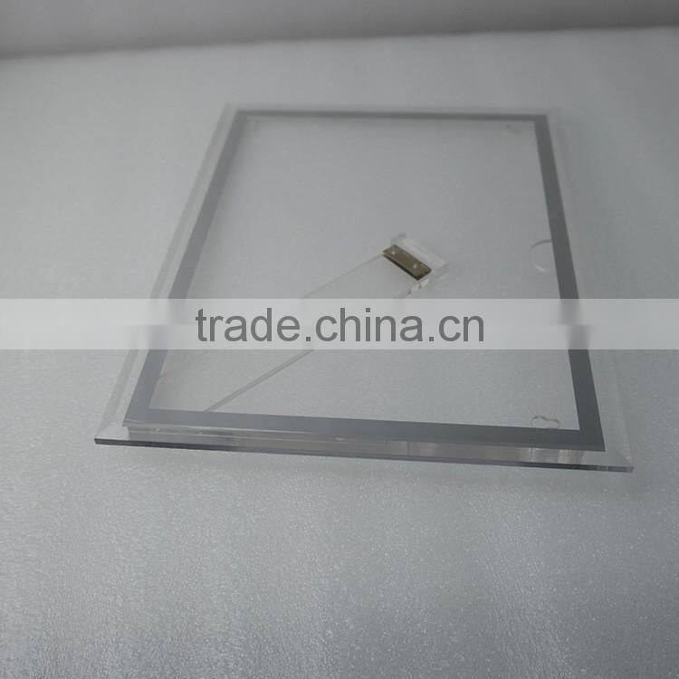 Crystal transparent acrylic photo frame a4 with support at back