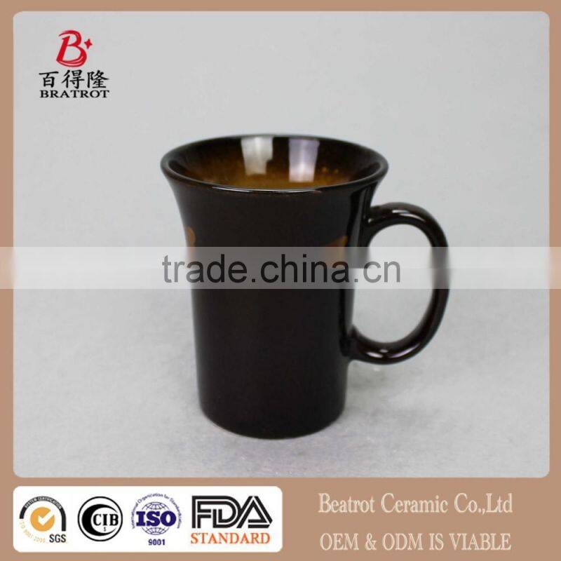 Green Floral Design Ceramic Japanese Tea Cup