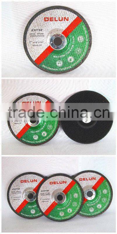 T27 7'' 180*6mm hot sale deep dish steel wheels stainless steel polishing wheel
