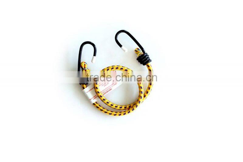 8mm x 600mm LUGGAGE STRAPS BUNGEE CORD ELASTICS, High quality colorful polyester elastic luggage rope, bungee cord with hooks fo