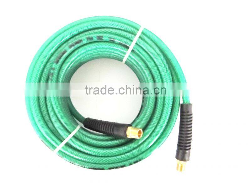pu coil tube abrasion resistance and portable yarn pu pipe 3/8"(9.6mm*6.3mm) green used for industry for pu coil hose