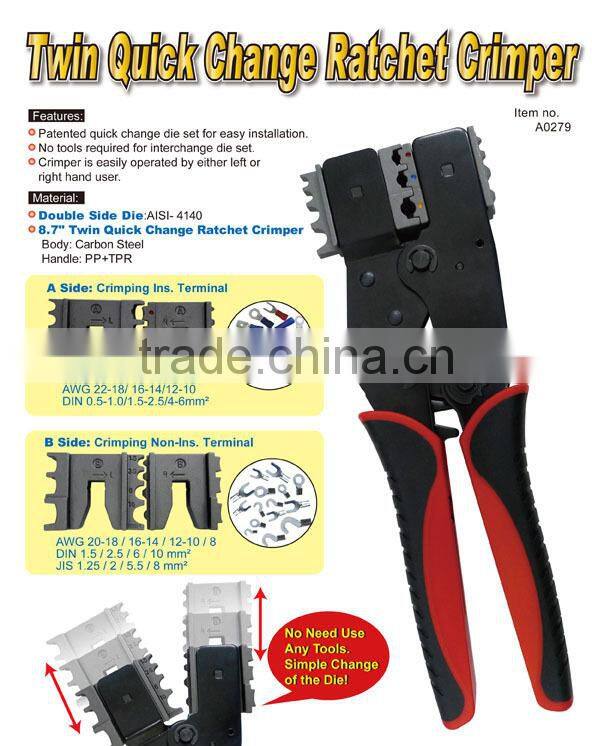 Twin Quick Change Ratchet Crimper