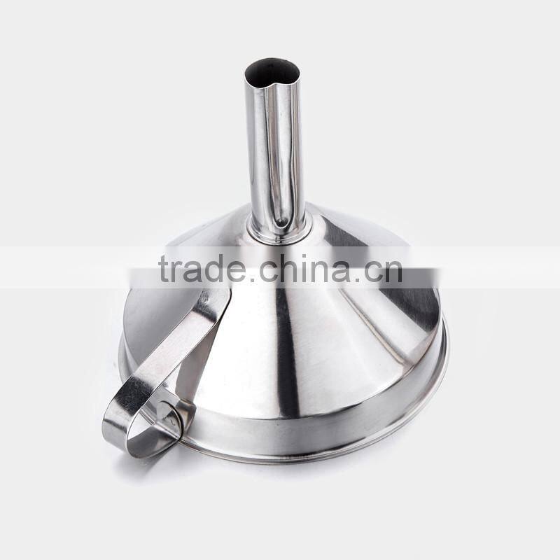 stainless steel funnel with removable strainer /metal funnel in different size