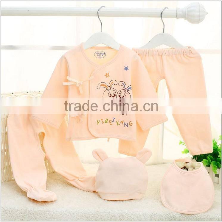 Wholesale Newborn Baby Cotton Clothes Set Cartoon Pattern Baby Clothes