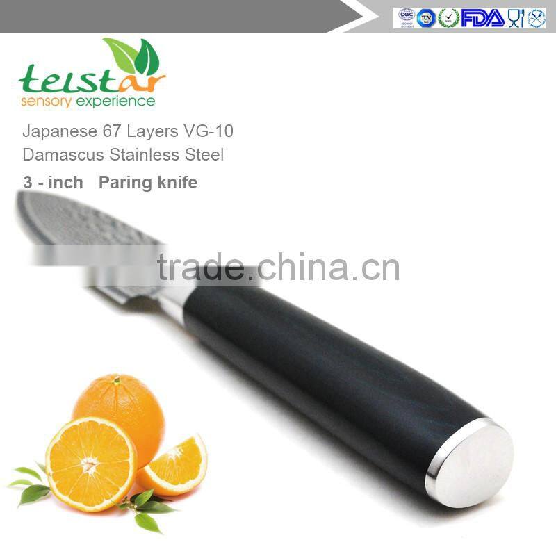 2017 new technology 3.5 inch Paring Knife Japanese VG10 Super Steel 67 Layer High Carbon Stainless Steel Razor Sharp