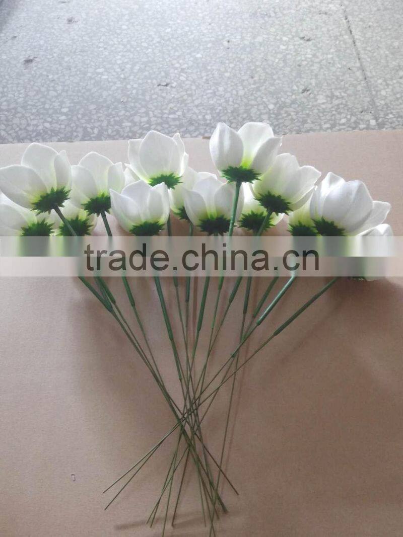 Hot Sale Big Christrose Hvid Single Decorative Artificial Sakura Flower Customized