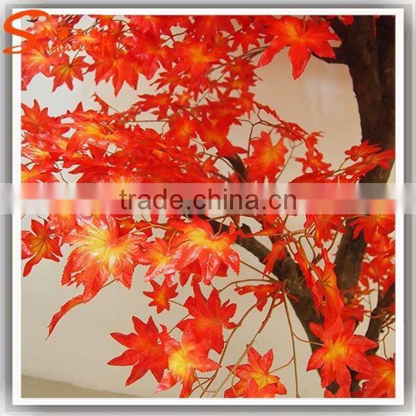 2017 Customized artificial autumn red maple tree cheap artificial trees large artificial decorative tree