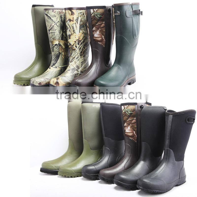 Waterproof Rubber Hunting Rain Boots OEM Design