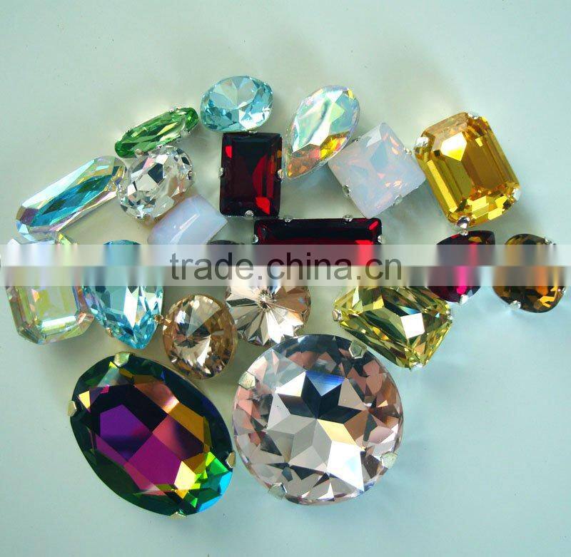 crystal fancy stone with claw for clothing