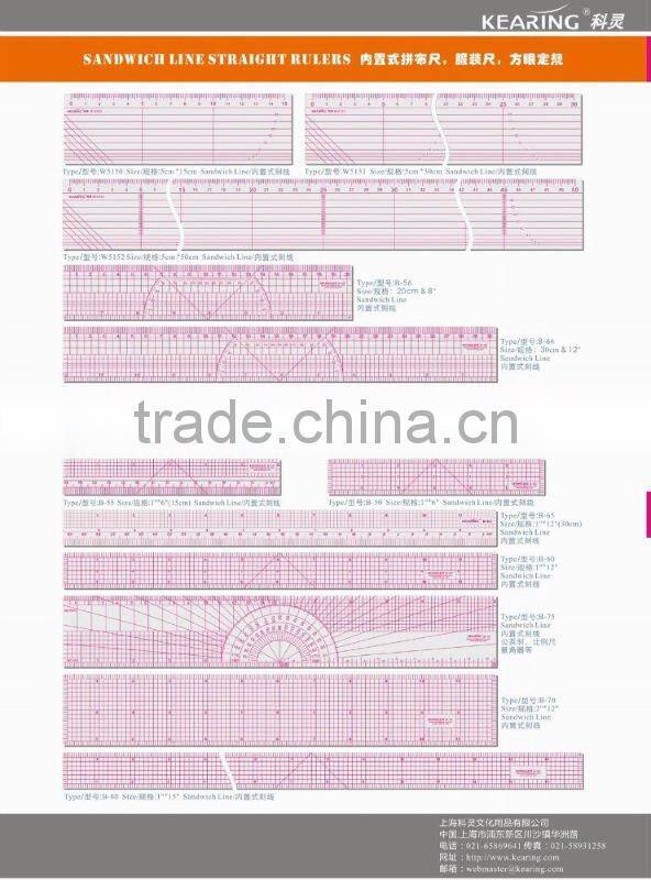 kearing brand,quilt and patchwork,PVC flexible quilting ruler,ruler supplier,tailor,creative grid quilting rulers#8085
