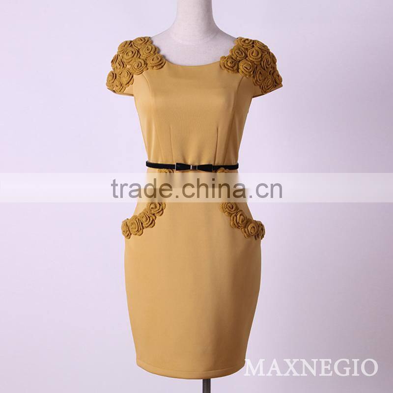 OL office ladies plain blue white yellow uniform dresses on sale