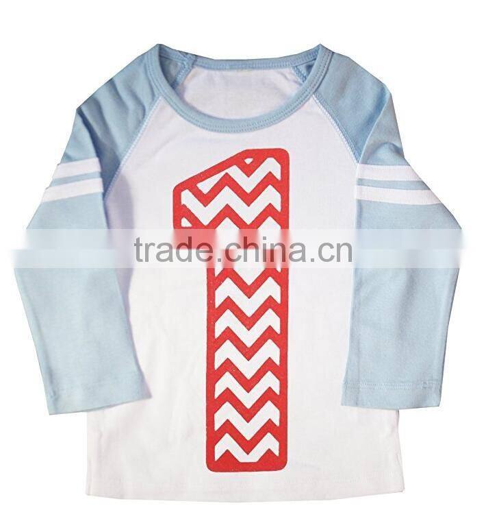 Baby Boys' names unique pictures ruffle raglan Birthday Chevron Stripe Raglan T-shirt