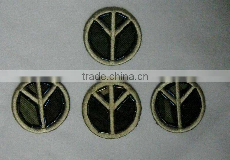 machine embroidery iron on peace badges