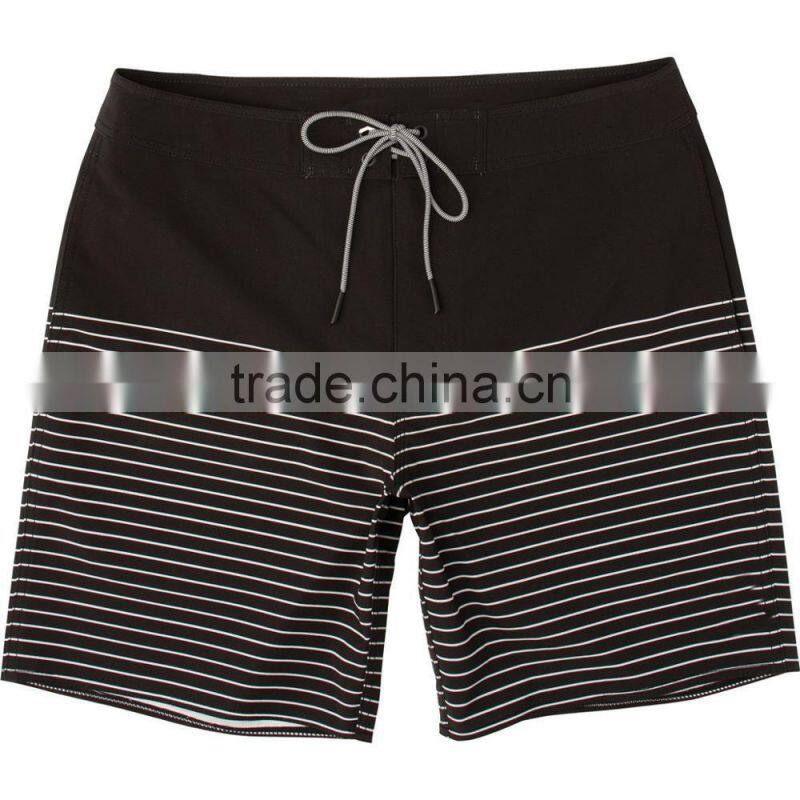 Sinner Stripe Boardshort Summer Quick-Drying Comfort Fly Zipper Beach Pants 90% Polyester 10% Elastane Customize Babric