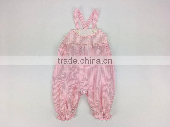 Newborn Baby Summer Clothes Stripes Suspenders Trousers Boutique Wholesale Fashion Girl Romper