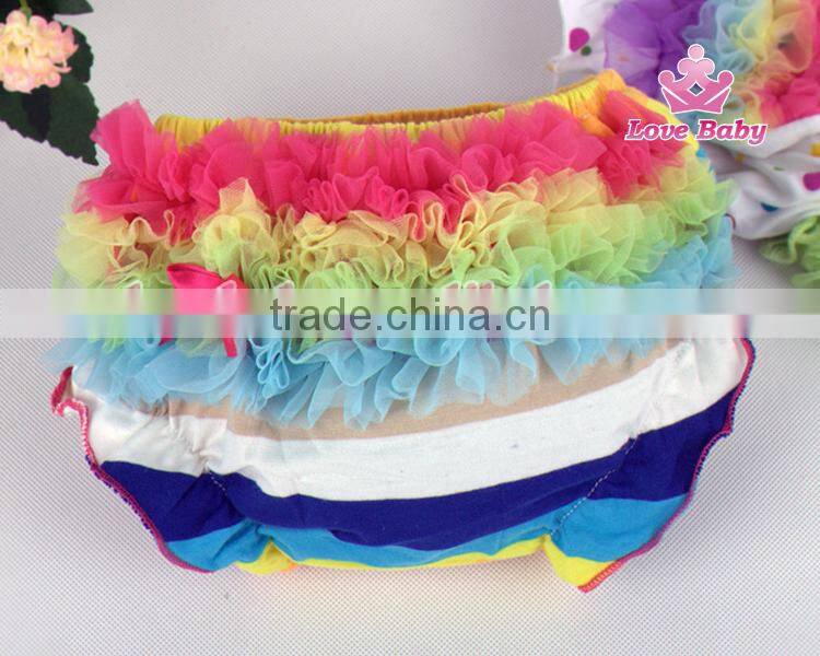 Wholesale New Desgin Cotton Cute Baby Ruffle Bloomer Baby Diaper Cover