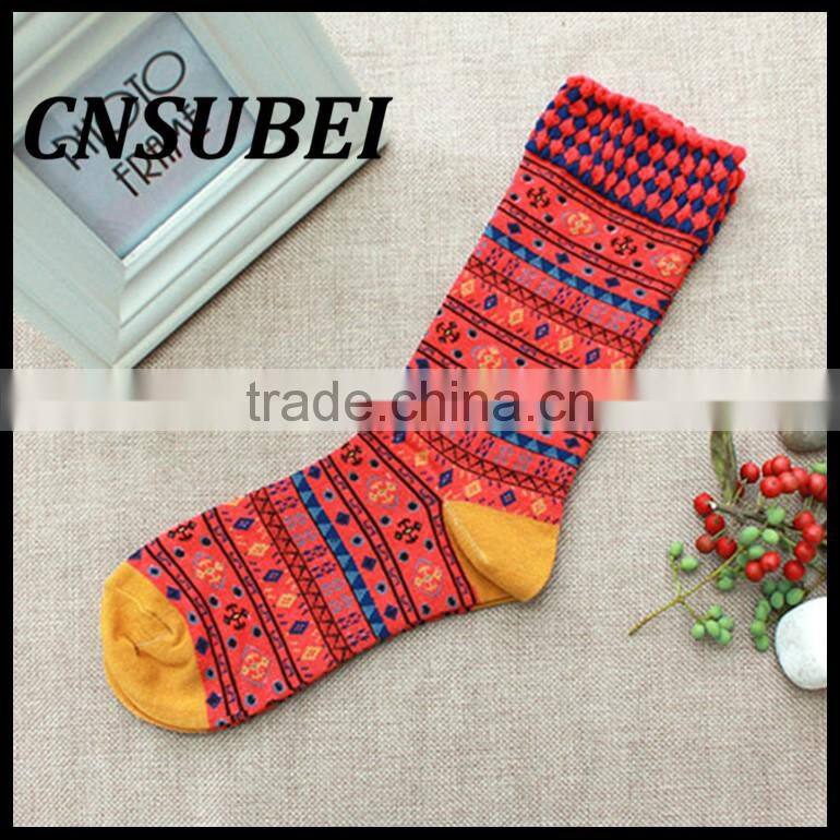 2016 winter new national wind socks cotton socks in tube socks