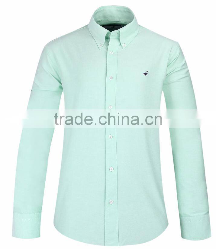 2017 new style Oxford men's long sleeve button down collar casual shirt