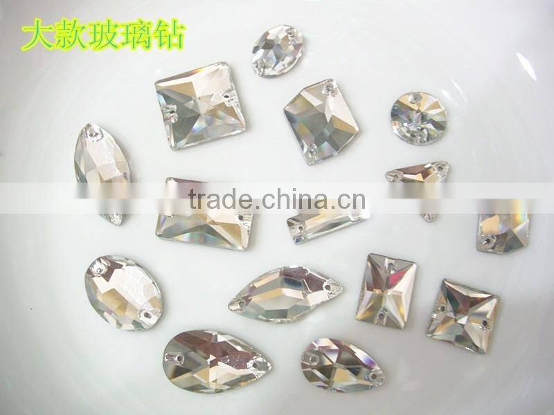 white clear crystal beads sew on beads for wedding dress