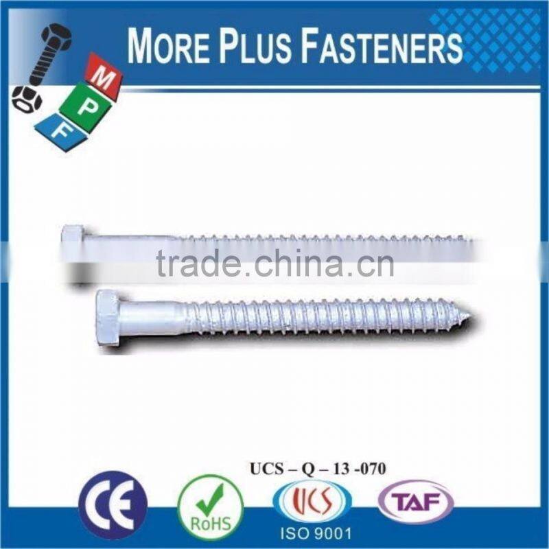 Made In Taiwan External Black Phosphate White Coated Galvanized Metric Lag Bolt