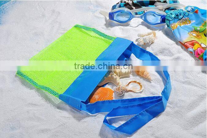 Children's beach toys quick collection bag sands away net bag beach treasures bag for kids