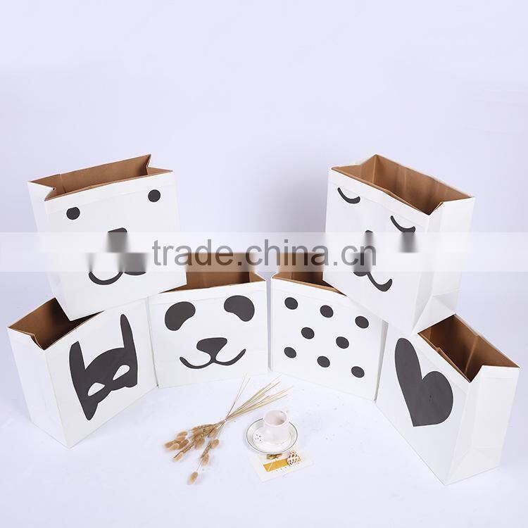 Popular Animal Cartoon Cute Heavy Kraft Bag Kids Toy Storage Bag