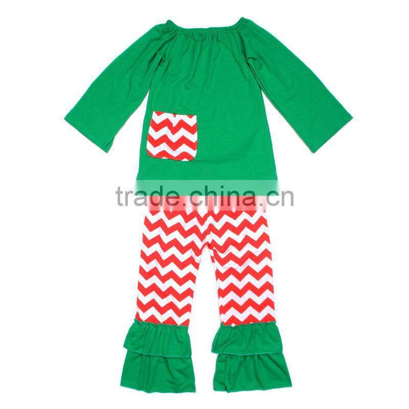 chirden's spring autumn casual ruffled striped pants floral cotton soft two layers legging pants