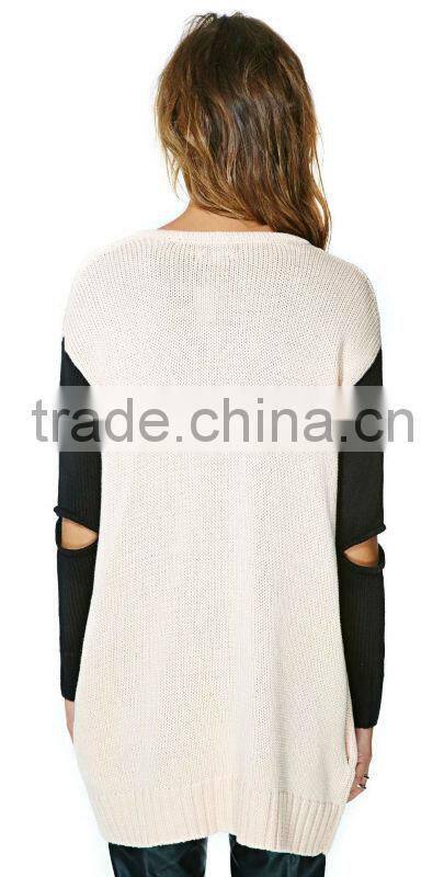 Womens Sweater Plain Knit Cardigan without buttons