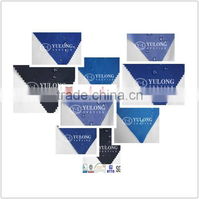 factory wholesale breathable water resistant polyester fabric with three proof finishing