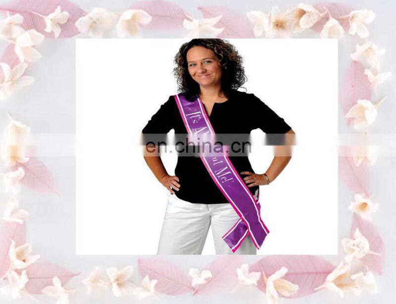 satin ceremonial sash for event, party