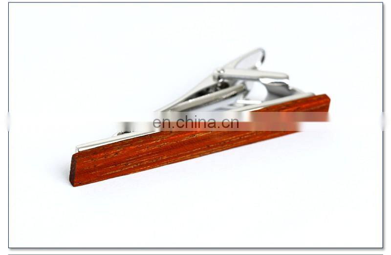 Classical Men's Custom Wood Tie Clips Men Metal Tie Bar