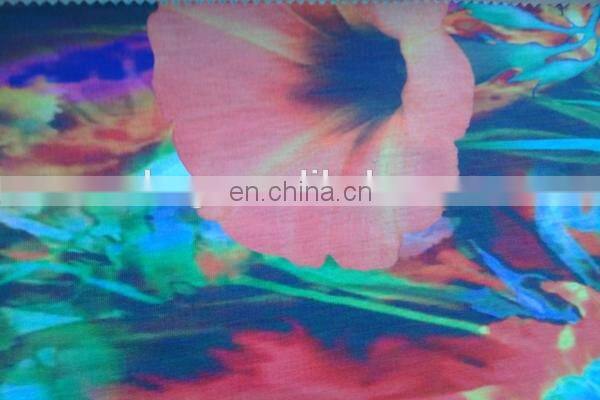 Shaoxing winfar Knit Jersey 95 Polyester 5 Elastane DTY Scuba 4 Way Stretch Custom Digital Printing Fabric