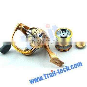 Portable Mini fishing reel ST3000A Golden Metal Fishing Round Wheel Fishing Spinning Reel