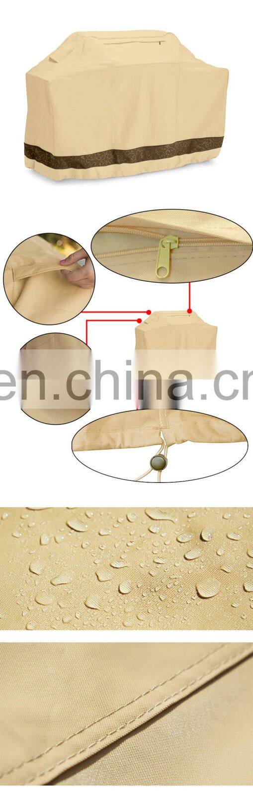 PU coated waterproof 420D polyester BBQ cover