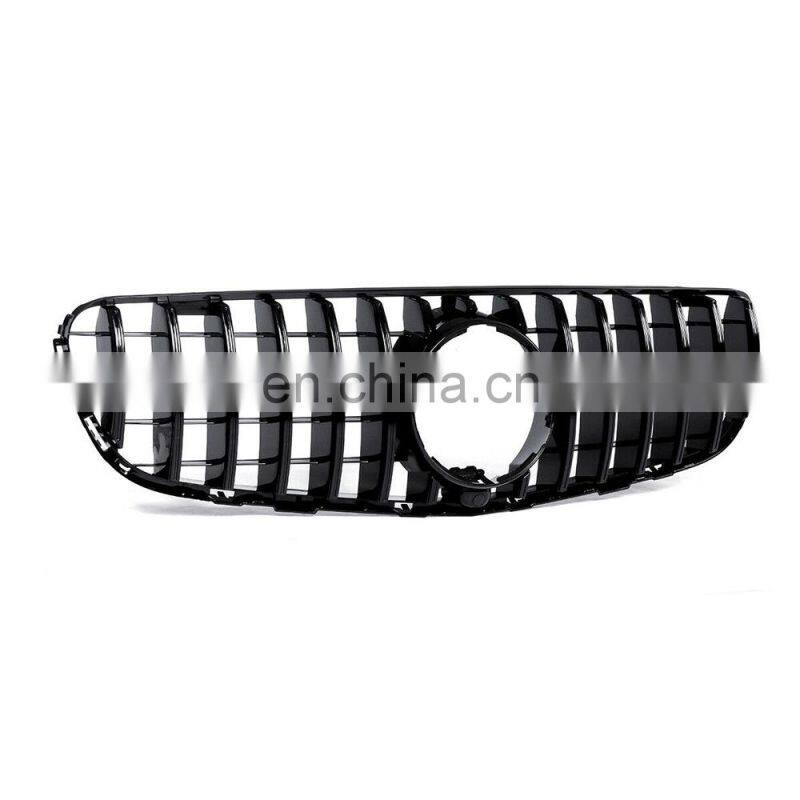 Black GTR Style Front Grille 16-18 For Mercedes Benz GLC W/X253 GLC300 GLC350